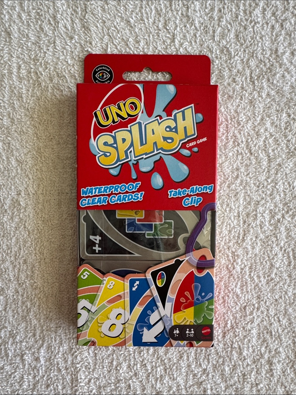 UNO Splash Waterproof Clear Game Cards - Colorful Deck